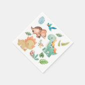 süßer Dinosaurier  Serviette (Ecke)