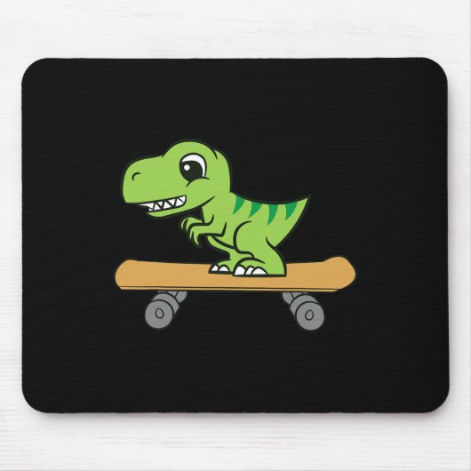 Süßer Dinosaurier Skateboard fährt  Mousepad (Vorne)