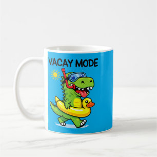 Süßer Dinosaurier T-Rex Urlaubsmodus Lustige Famil Kaffeetasse
