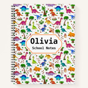 Süßer Dinosaurier Zurück zur Schule Notizblock