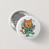 Süßer Doktor Katzen Knopf Button (Vorne & Hinten)