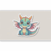 Süßer Drache Aufkleber (Vorderseite)