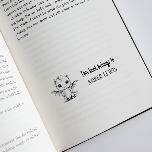 Süßer Drache Dieses Buch gehört Stempel