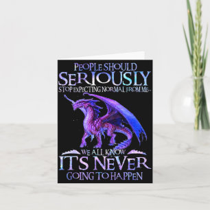Süßer Drache Ernsthafter Drache Für Frauen Und Mäd Karte