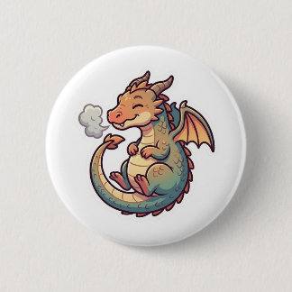 Süßer Drache Tierkreiszeichen Button