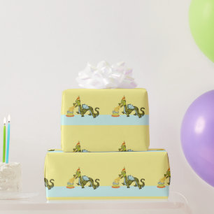 Süßer Drachen-Geburtstag Geschenkpapier
