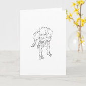Süßer Drahthaar-Dackel-Hund Karte (Gelbe Blume)