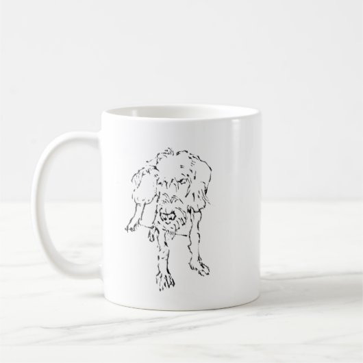 Süßer drahthaariger Dackel-Welpe-Hund-Kaffee Kaffeetasse (Links)