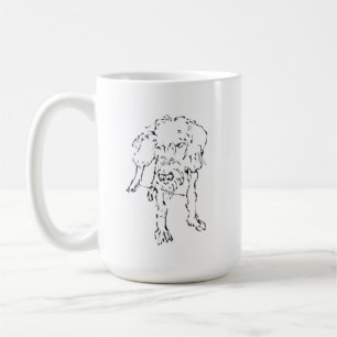 Süßer drahthaariger Dackel-Welpe-Hund-Kaffee Kaffeetasse