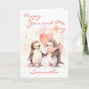Süßer Du-und-ich-Pinguin Karte