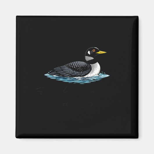 Süßer dummer kanadischer Wolf Vogel Magnet (Vorne)