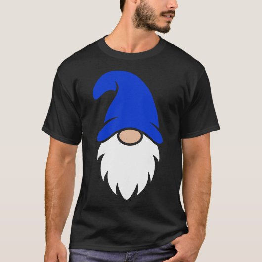 Süßer dunkelblauer Weihnachts-Gnom T-Shirt (Vorderseite)