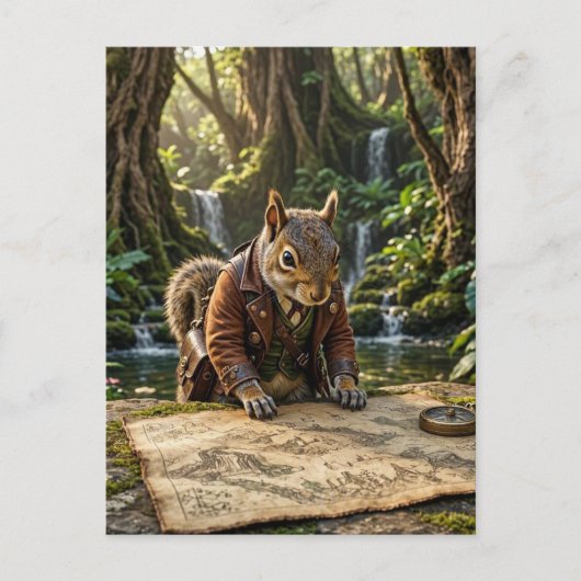 Süßer Eichhörnchen-Entdecker Postkarte (Vorderseite)