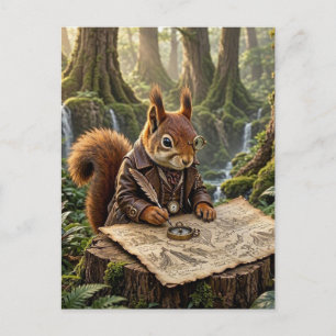 Süßer Eichhörnchen-Entdecker Postkarte