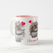 Süßer Eichhörnchen-Mutter-Tag Zweifarbige Tasse (Vorderseite Links)