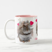Süßer Eichhörnchen-Mutter-Tag Zweifarbige Tasse (Links)