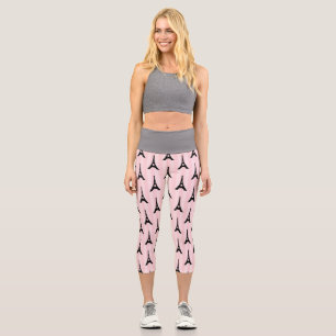 Süßer Eiffelturm Paris Reise Französisches Muster Capri Leggings