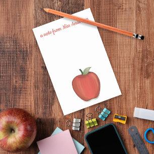 Süßer einfacher minimalistischer roter Apfel für d Post-it Klebezettel