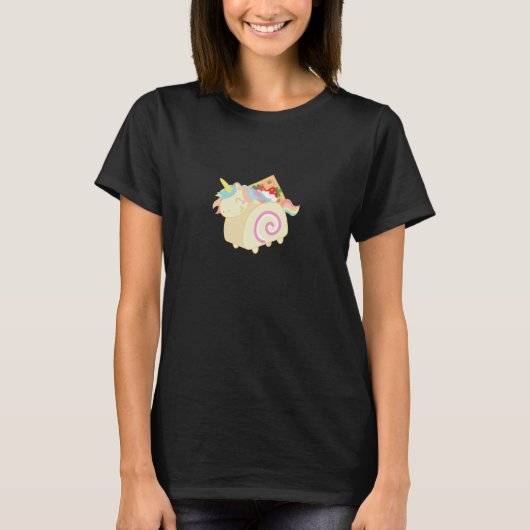 Süßer Einhorn-Schweizer-Rollkuchen T-Shirt (Vorderseite)