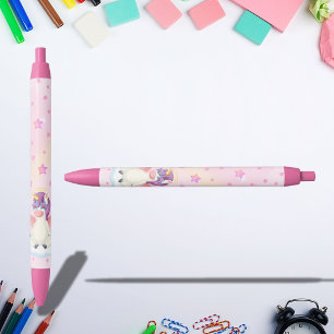 Süßer Einhorn-Stift mit rosa Sternen für Mädchen Kugelschreiber