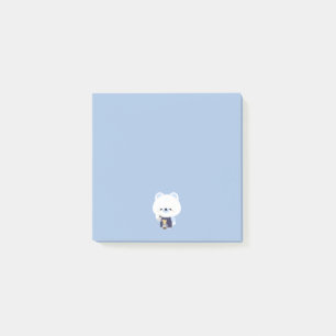 Süßer Eisbär-Barista Post-it Klebezettel