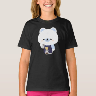 Süßer Eisbär-Barista T-Shirt