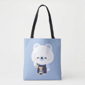 Süßer Eisbär-Barista Tasche (Vorderseite)