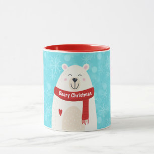 Süßer Eisbär-Feiertags-Kunst-Personalisierte Tasse