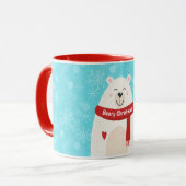 Süßer Eisbär-Feiertags-Kunst-Personalisierte Tasse (Vorderseite Links)