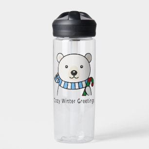 Süßer Eisbär "Gemütliche Wintergrüße" Kawaii Trinkflasche