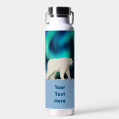 Süßer Eisbär und Nordlichter Trinkflasche (Vorne)