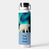 Süßer Eisbär und Nordlichter Trinkflasche (Rückseite)