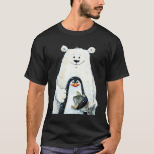 süßer Eisbär und Pinguin-Vogel-Fischliebhaber Anim T-Shirt
