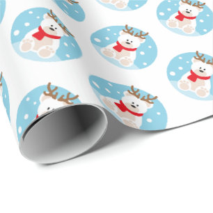 Süßer Eisbär Weihnachten Ferien Geschenkpapier