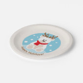 Süßer Eisbär Weihnachtsfeiertag Pappteller (Schrägansicht)