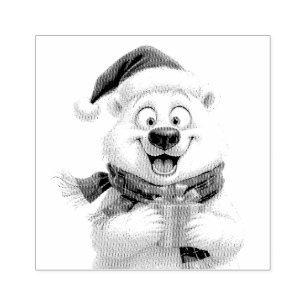Süßer Eisbär Weihnachtsgeschenk Gummistempel