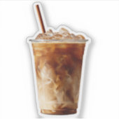 Süßer Eiscafé-Aesthetic-Aufkleber Aufkleber (Vorderseite)