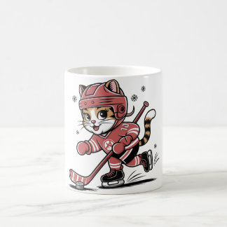 Süßer Eishockey-Katzenspieler – Lustiger Sport-Car Kaffeetasse