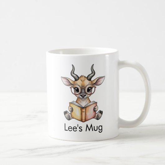 Süßer Eland liest Buch individuell Kaffeetasse (Rechts)
