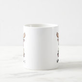 Süßer Elch beim Lesen eines Buches Custom Kaffeetasse (Mittel)