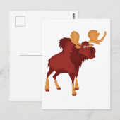 Süßer Elch Postkarte (Vorne/Hinten)