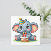 Süßer Elefant 11. Geburtstag (Stehend Vorderseite)