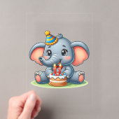 Süßer Elefant 11. Geburtstag Acryleinladungen (Insitu (Handheld))