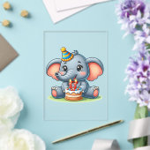 Süßer Elefant 11. Geburtstag Acryleinladungen (In Situ (Hochzeit))