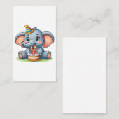 Süßer Elefant 11. Geburtstag Begleitkarte (Vorne/Hinten)