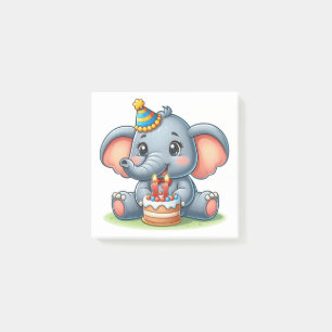 Süßer Elefant 11. Geburtstag Post-it Klebezettel