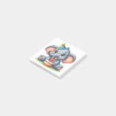 Süßer Elefant 11. Geburtstag Post-it Klebezettel (angewinkelt)