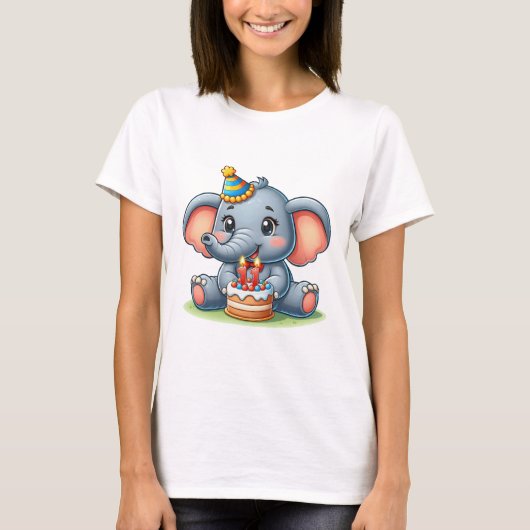 Süßer Elefant 11. Geburtstag T-Shirt (Vorderseite)