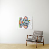 Süßer Elefant 11. Geburtstag Wandteppich (Beispiel (Horizontal))