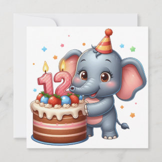 Süßer Elefant 12. Geburtstag